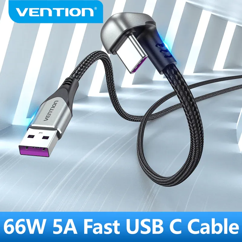 Vention USB 3.1 Type-C / USB 2.0 AM - 1.5M Black U-Shaped, Aluminum Alloy 5A - COHHG, photo 3