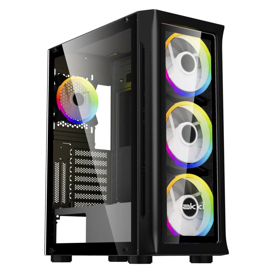 Makki Case E-ATX M09 aRGB Black - Remote/4 Fans