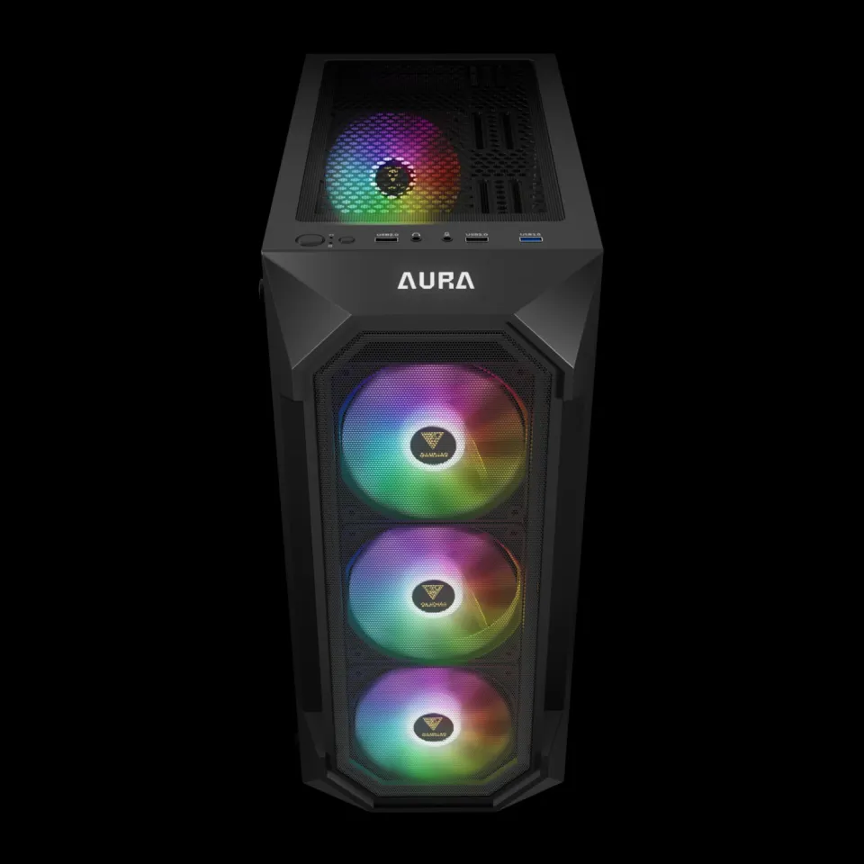 Gamdias Case ATX - AURA GC1 Elite - Mesh, RGB, Tempered Glass, photo 3