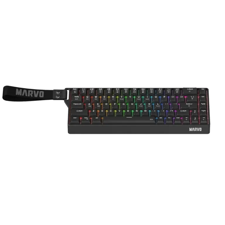 Marvo Wireless Gaming Mechanical keyboard Saber 65W KG965W - 1K, Banana Crystal [Linear], (English US), foto 6