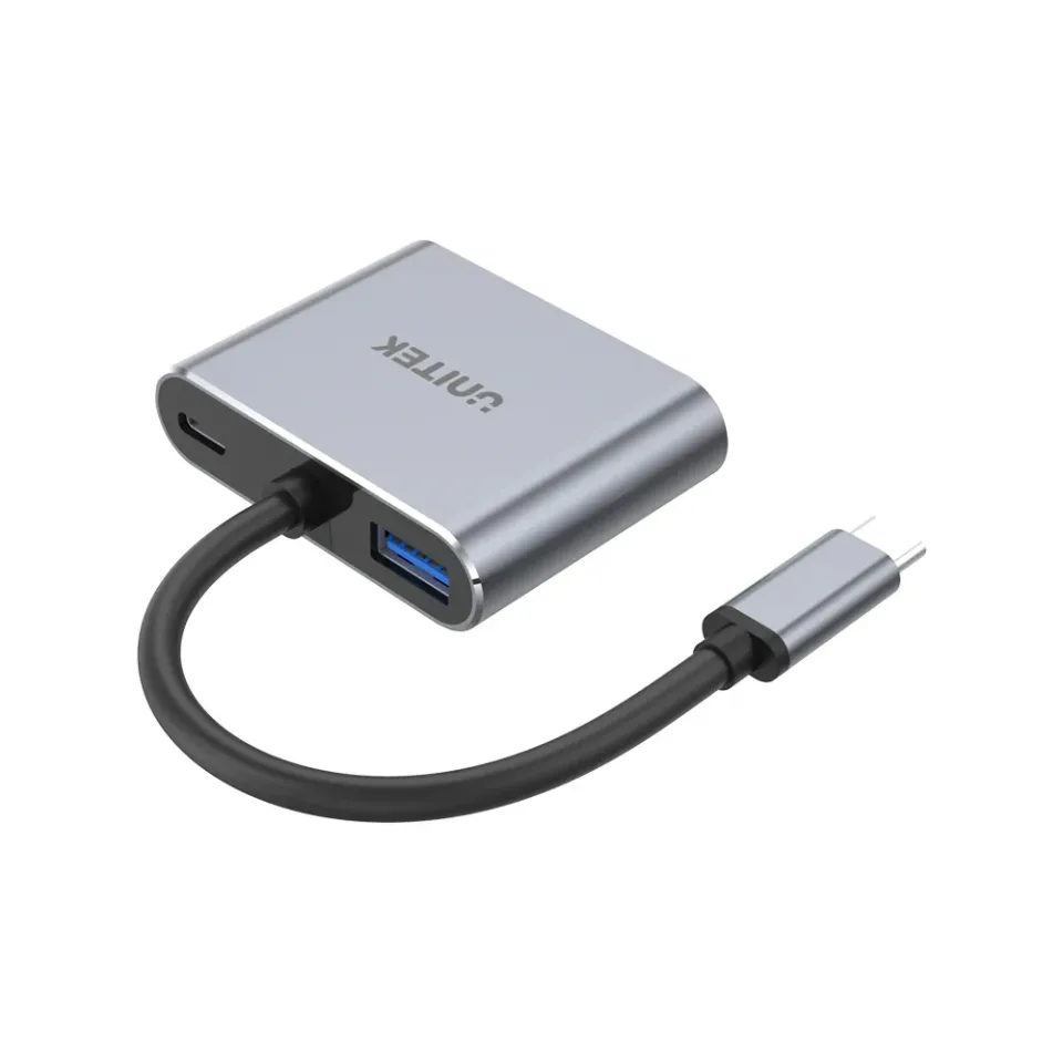 Unitek Docking Station Type-C 4-in-1 - uHUB Q4+ Lite D1049A - USB-C PD100W x 1, HDMI x 1, VGA, USB2.0 x 1, foto 2