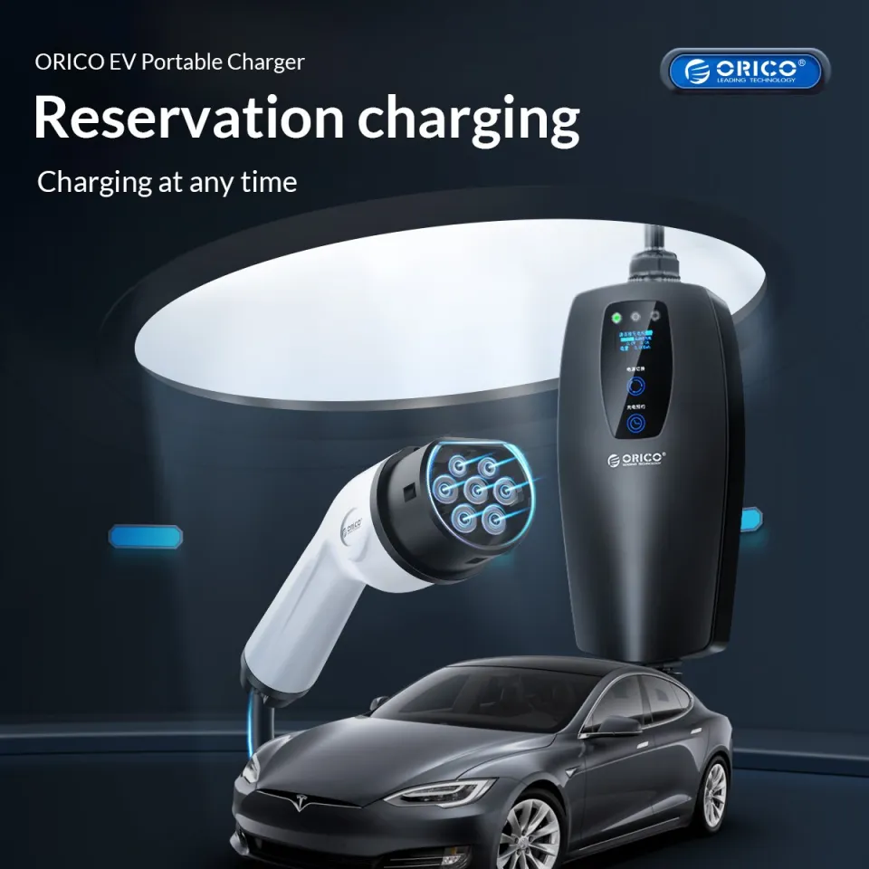 Orico EV-CHARGER 16A 1-phase Type-2 EU port, 5m cable - AUG416-EU-05-BK, foto 5