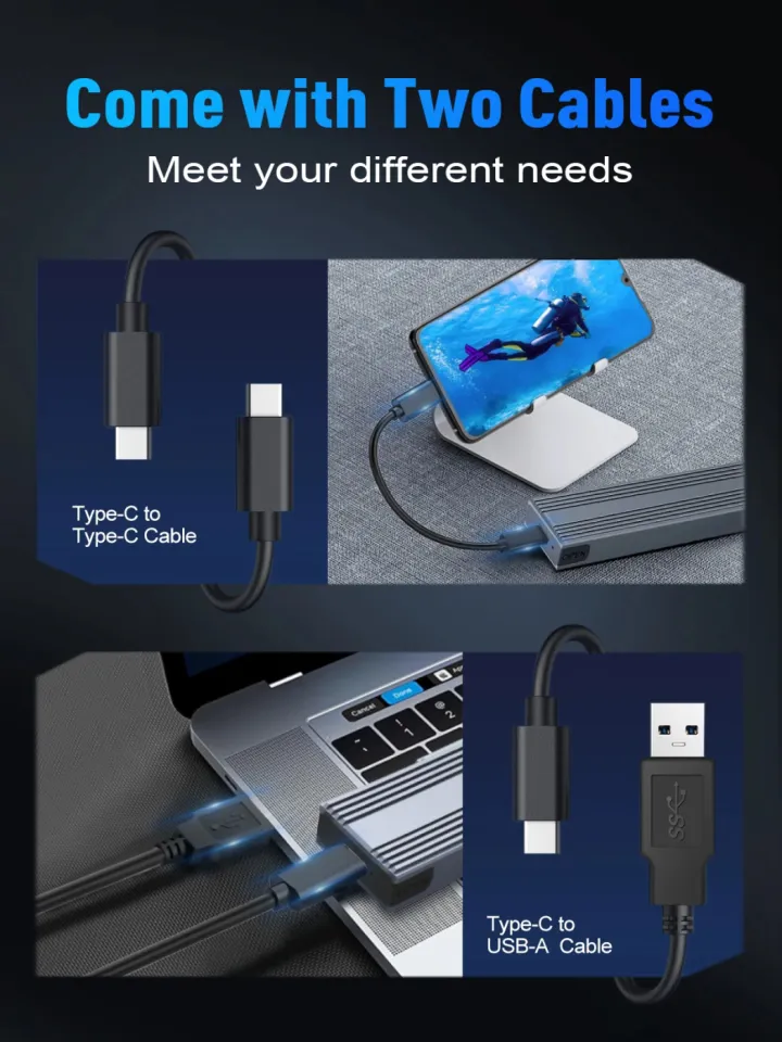 VCom Storage Case - M.2 NVMe M/B key - 10Gbps USB3.1 Type-C/A - CU850N, photo 6