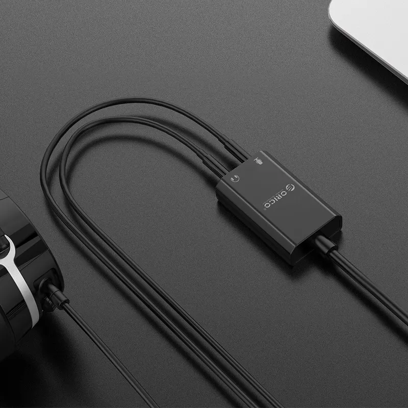 Orico USB Sound card - Headphones, Mic, Black - SKT2-BK, photo 5