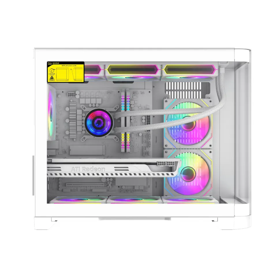 Gamemax Case mATX - HYPE-M White - 3 x 120 mm Addressable RGB fans, foto 3