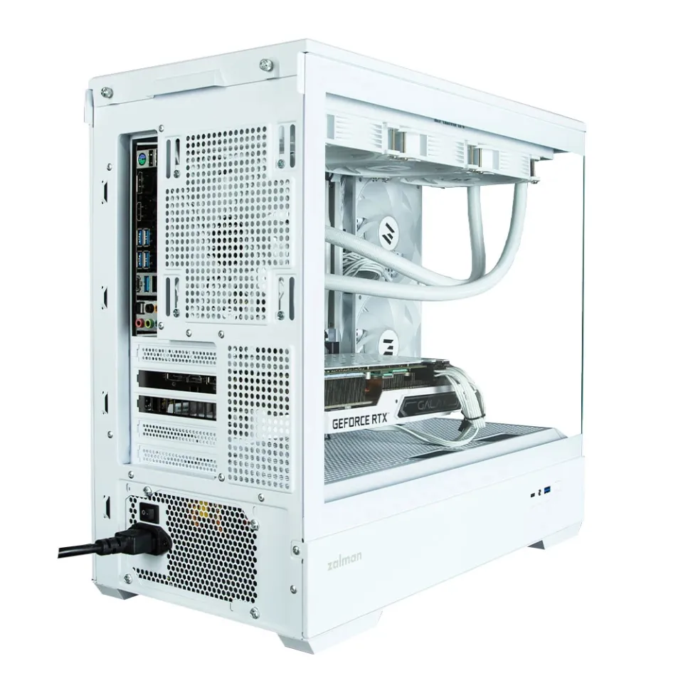 Zalman Case mATX - P30 White - aRGB, Tempered Glass, foto 5