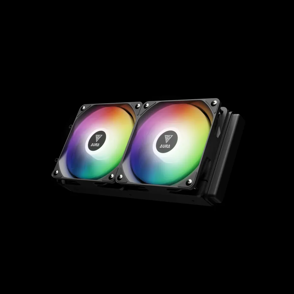 Gamdias Water Cooling 240mm - AURA GL240 DIGITAL - Digital Display, aRGB, photo 3