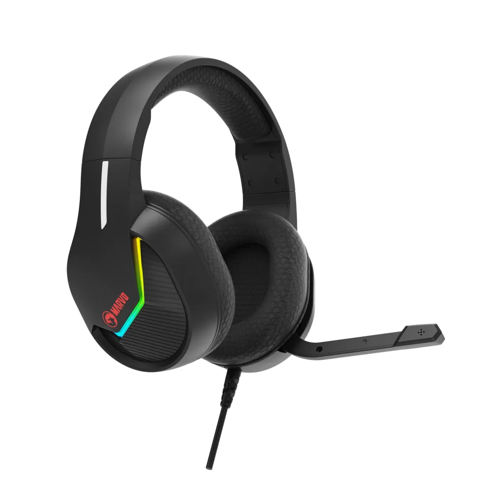 Marvo Gaming Headphones H8618 Black - 50mm, USB, RGB, foto 5