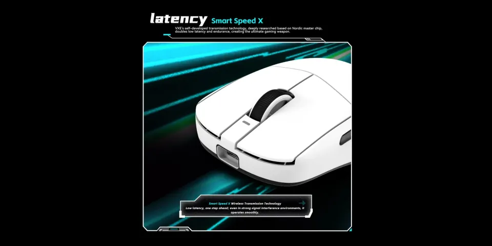 VXE Wireless Gaming Mouse Dragonfly R1 1K - Huano Ice Berry Pink Dot Switches, White, foto 6