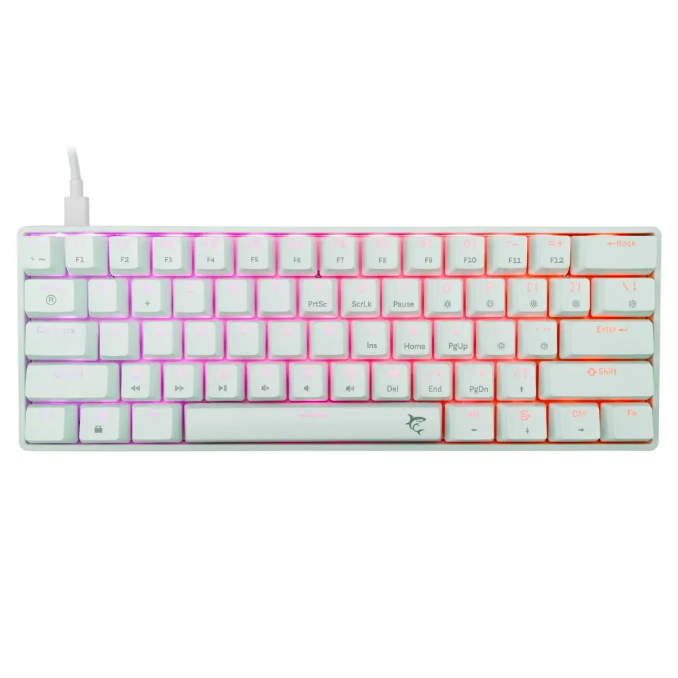 White Shark Gaming Mechanical Keyboard SHINOBI 2 - YUSYA 5P Red Switches (English US), White, photo 2