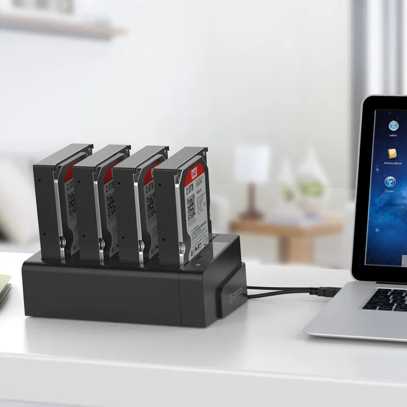 Orico Storage - HDD/SSD Dock/Duplicator - 4x 2.5 and 3.5 inch USB3.0, black - 6648US3-C, photo 3