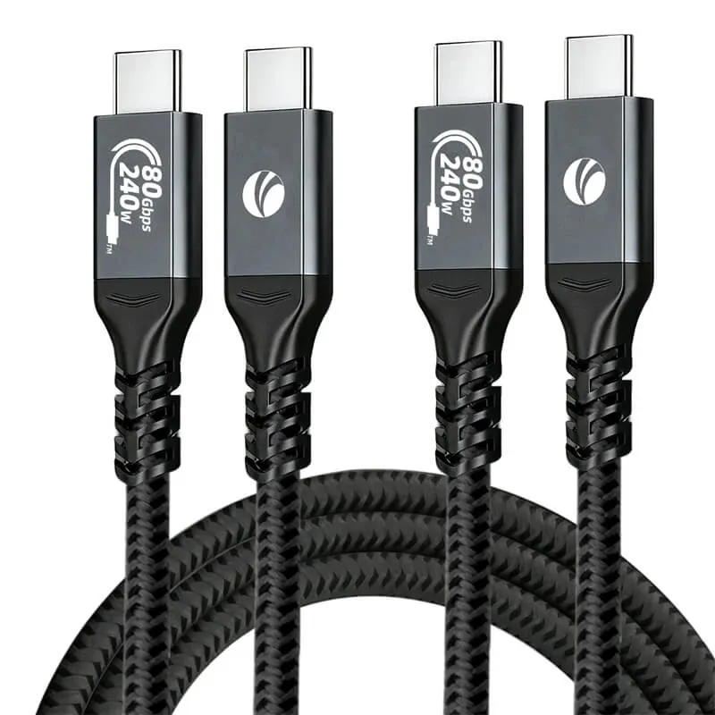 VCom Cable Thunderbolt 5 / USB4 - USB-C 80Gbps PD240W 0.3m Black - CU584M-0.3m, foto 5